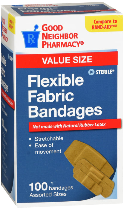 GNP Flexible Fabric Bandages Value Size, 100 Bandages