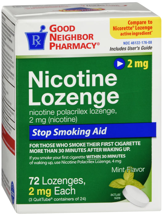 GNP Nicotine Lozenge Mint Flavored 2mg, 72 CT