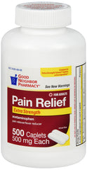 GNP Extra Strength Pain Relief 500mg, 500 Caplets