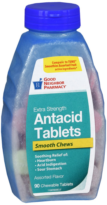GNP Extra Strength Antacid Smooth Chewable Tablets, 90 Chewable Tablets