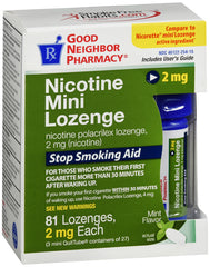 GNP Nicotine Mini Lozenge Mint Flavored 2mg, 81 CT