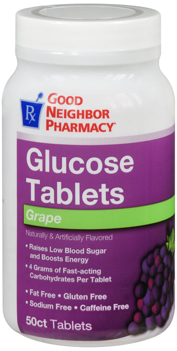 GNP Glucose Tablets Grape Favored, 50 Tablets