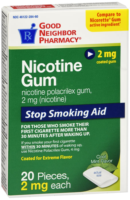 GNP Nicotine Mint Flavored Gum 2mg, 20 CT
