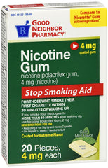 GNP Nicotine Mint Flavored Gum 4mg, 20 CT