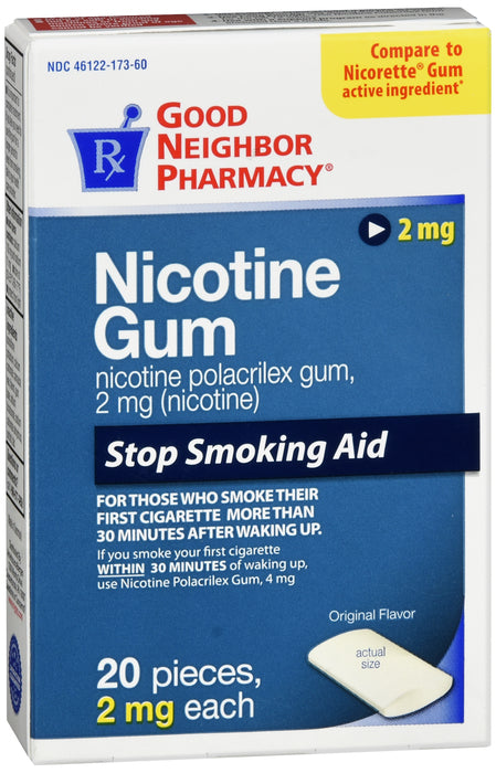 GNP Nicotine Original Flavored Gum 2mg, 20 CT