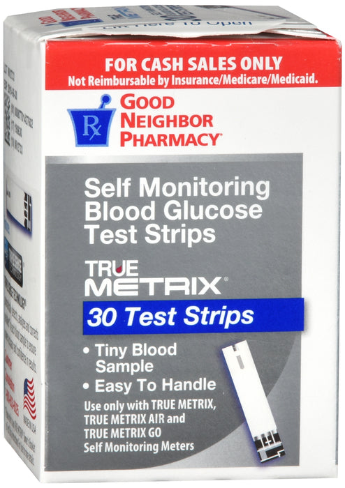GNP True Metrix Glucose Test Strips, 30 Test Strips