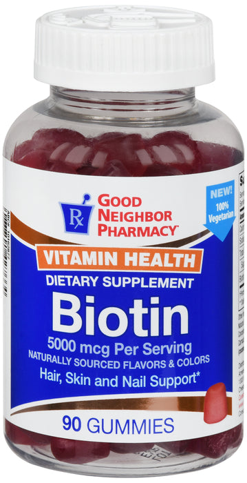 GNP Biotin 5000MCG Gummies, 90 Gummies