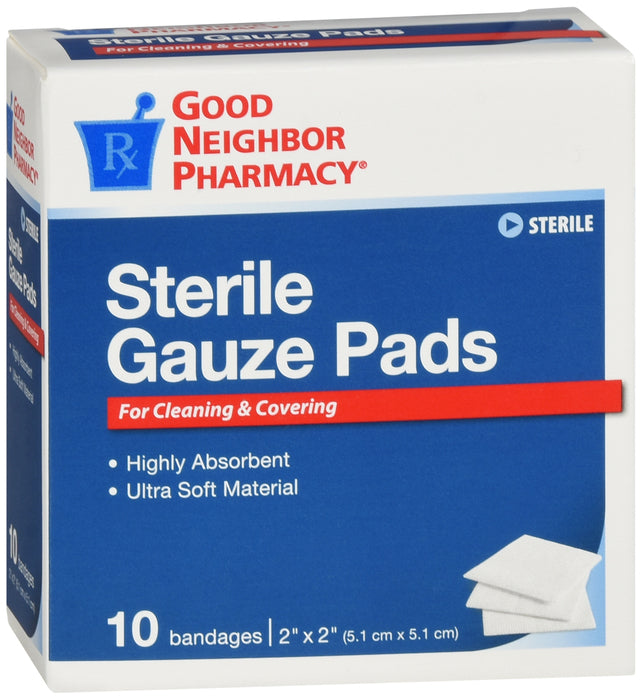 GNP Sterile Gauze Pads, 10 Bandages