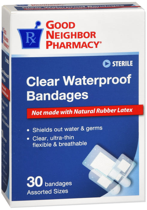 GNP Clear Waterproof Bandages, 30 Bandages