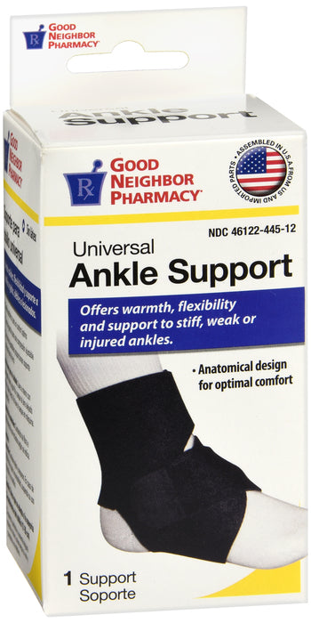 GNP Universal Ankle Wrap Support Black, 1 Support