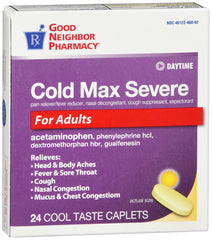 GNP Cold Max Severe for Adults, 24 Cool Taste Caplets