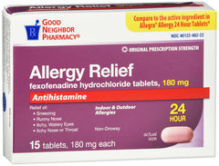 GNP Allergy Relief, 180mg, 15 Tablets