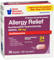 GNP Allergy Relief, 180mg, 30 Tablets
