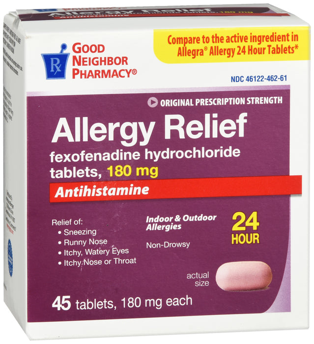 GNP Allergy Relief, 180mg, 45 Tablets