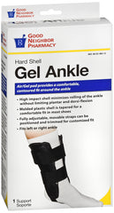 GNP Hard Shell Gel Ankle Black, 1 Support