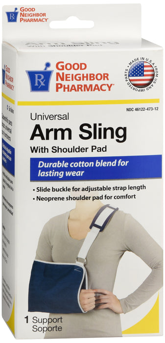 GNP Universal Arm Sling With Shoulder Pad Navy, 1 Support