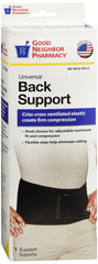 GNP Universal Back Support Black, 1 Support