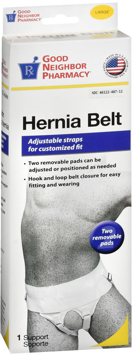 GNP Hernia Belt White Large, 1 Support