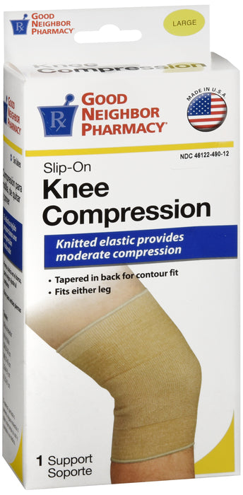 GNP Slip On Knee Compression Large Beige, 1 Support