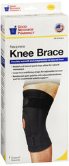 GNP Neoprene Knee Brace Large Black, 1 Support