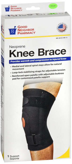 GNP Neoprene Knee Brace Medium Black, 1 Support