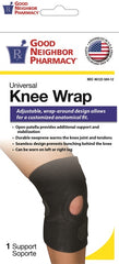 GNP Universal Open Patella Knee Wrap Black, 1 Support