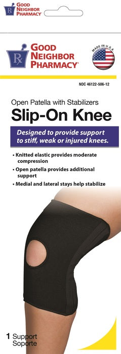 GNP Slip On Open Patella Knee Stabilizer Medium Black, 1 Support