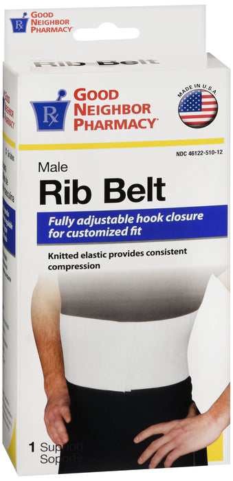 GNP Male Universal Rib Belt White, 1 Support