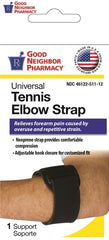 GNP Universal Tennis Elbow Strap Black, 1 Support