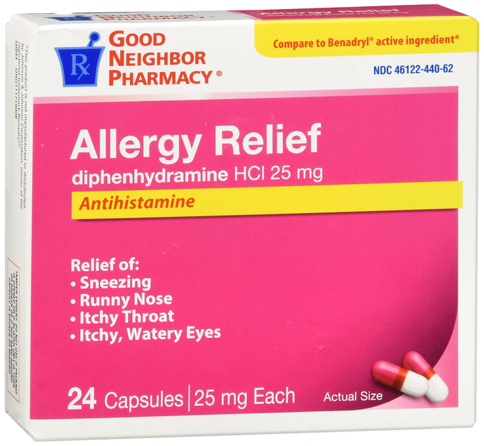 GNP Allergy Relief 25mg, 24 Capsules