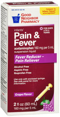 GNP Infants' Pain and Fever Grape Flavored, 2 Fl Oz