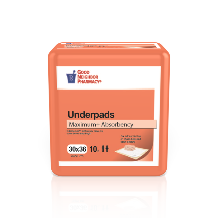 GNP Underpads Maximum+ Absorbency, 5 Packs of 10
