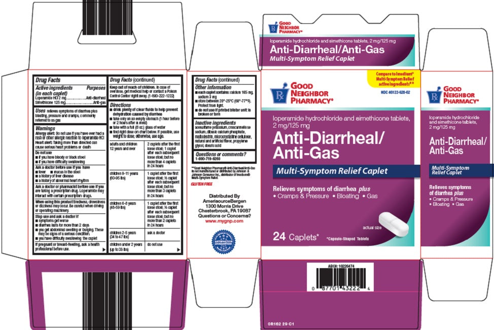 GNP Anti- Diarrheal/ Anti-Gas Multi-Symptom Relief Caplet, 24 Caplets