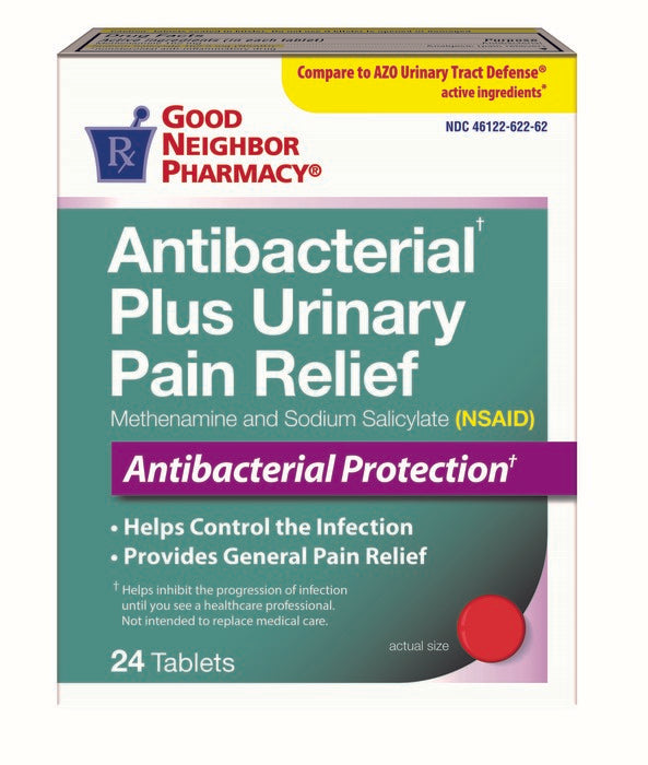 GNP Antibacterial Plus Urinary Pain Relief, 24 Tablets