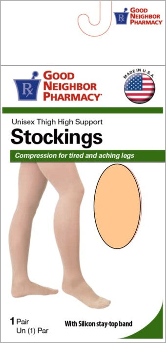 GNP Unisex Thigh High Support Stockings Beige Medium, 1 Pair