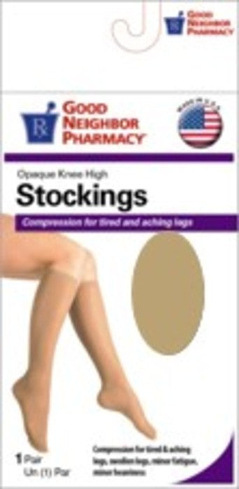 GNP Women's Opaque Knee High Stockings Large, 1 Pair