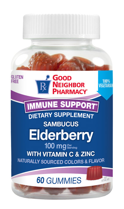 GNP Elderberry with Vitamin C & Zinc, 60 Gummies
