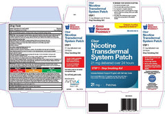 GNP Clear Nicotine Transdermal System Patch 21mg, 28 Patches