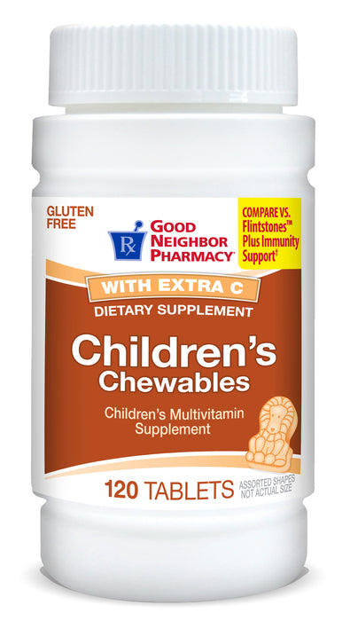 GNP Children's Chewables Multivitamins with Extra Vitamin C, 120 Tablets