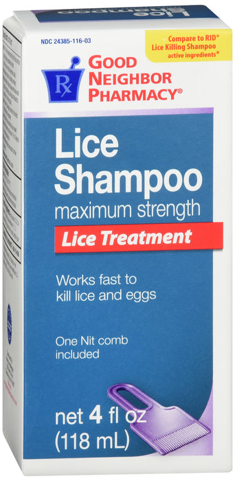 GNP Lice Shampoo Maximum Strength, 4 Fl Oz