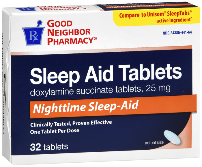 Good Neighbor Pharmacy Nighttime  Sleep Aid Tablets 25mg, 32 Tablets ABC# 10288251