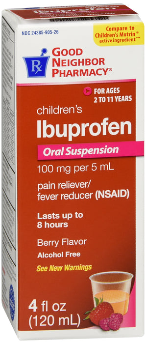 GNP Children Ibuprofen Oral Suspension Berry, 4 Fl Oz