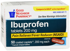 GNP Ibuprofen 200mg, 50 Caplets