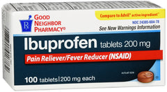 GNP Ibuprofen 200 MG, 100 Tablets