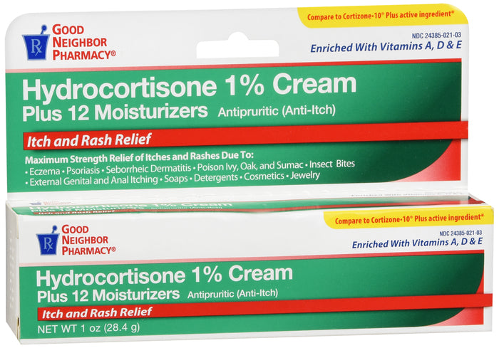 GNP Hydrocortisone 1 % + Moisture Cream 1 oz (28.4 g)