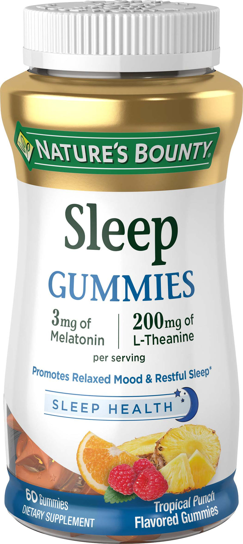Nature's Bounty Melatonin Sleep Aid Gummies, 3 Mg, 60 Ct
