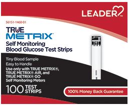 Leader True Metrix Test Strips, 100 Count