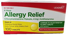 Leader 4 Hour Allergy Relief, 100 Count*