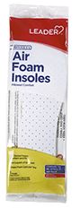 Leader Air Foam Insoles (Men 8-12), Trim to Fit, 1 Pair