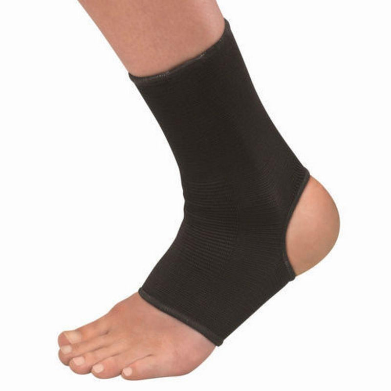 Leader Elastic Ankle Support, Black, Small, 1 Count